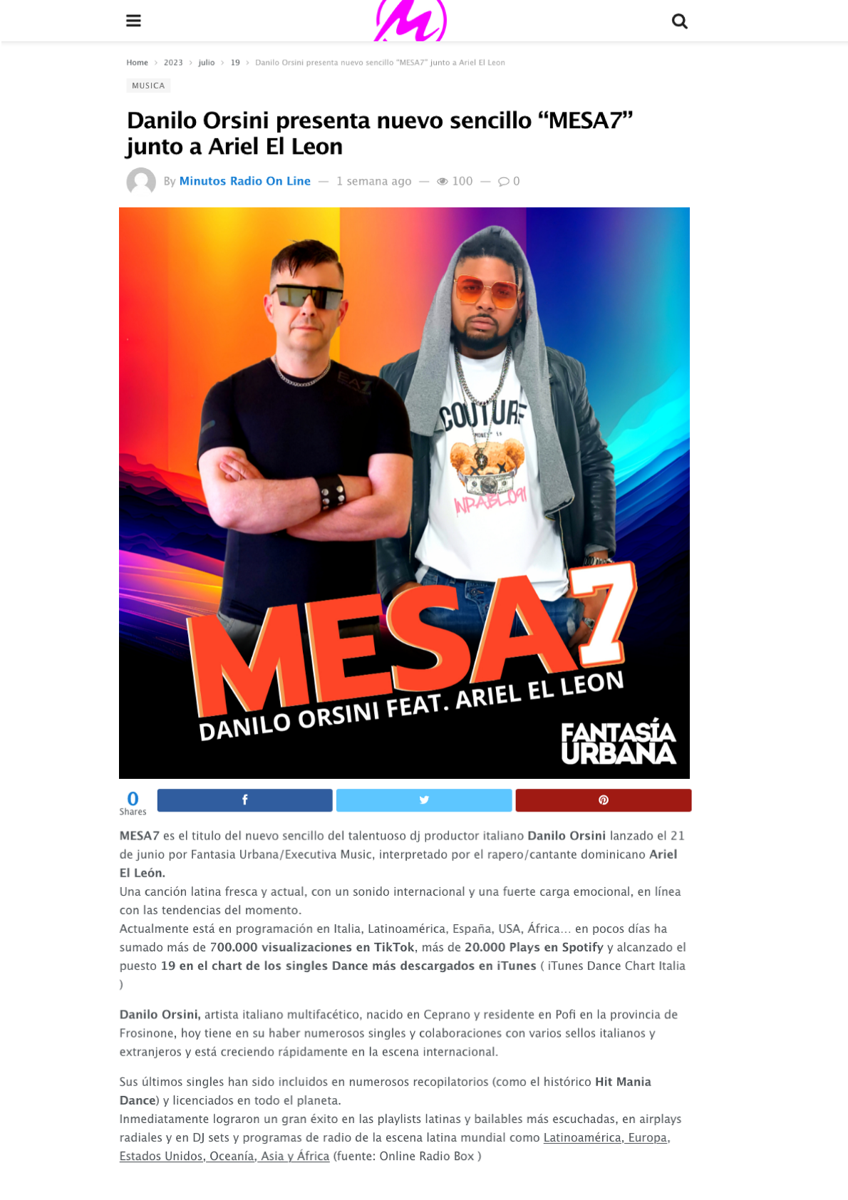 MESA7 @ Minutos Radio Online - Spagna - A4 - 1